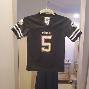 NFL Black Vikings Jersey Shirt with Number 5 (25)
